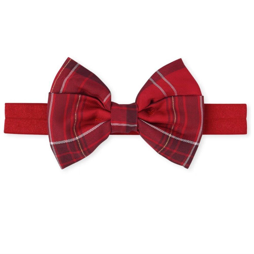 Toddler Girls Plaid Bow Velour Headwrap